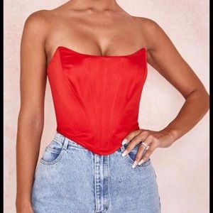 House of CB Red Satin Corset
